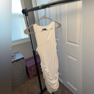 Express Ruched Dress With Cut Outs